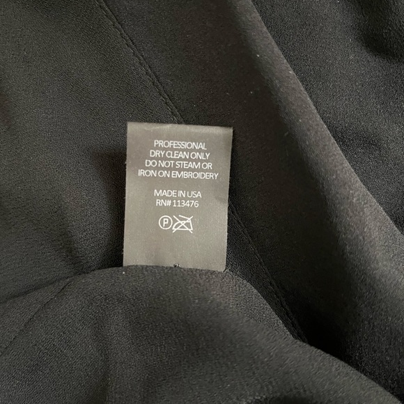 Yigal Azrouel  Intertwined Vines Embroidered Crepe silk Black long formal dress - Picture 7 of 17